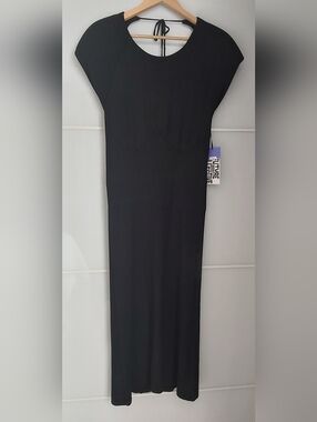 Future Collective Womens Midi Low Back Dress